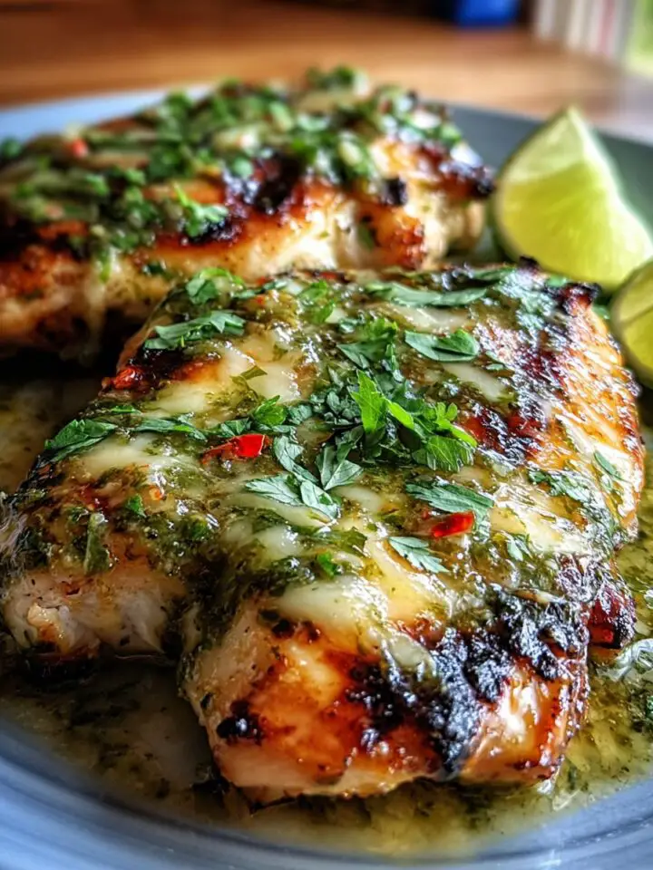 Grilled Salsa Verde Pepper Jack Chicken