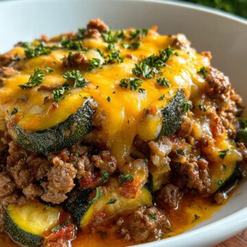 Ground Beef and Zucchini Skillet Casserole