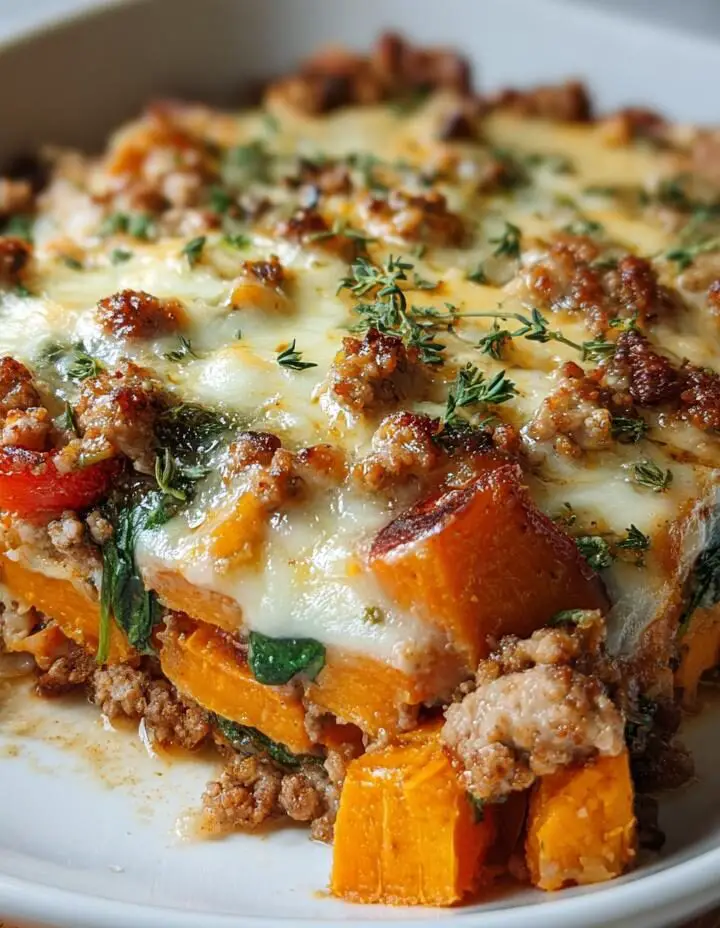 Ground Turkey Sweet Potato Bake