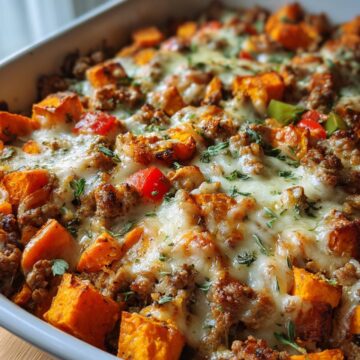 Ground Turkey Sweet Potato Bake