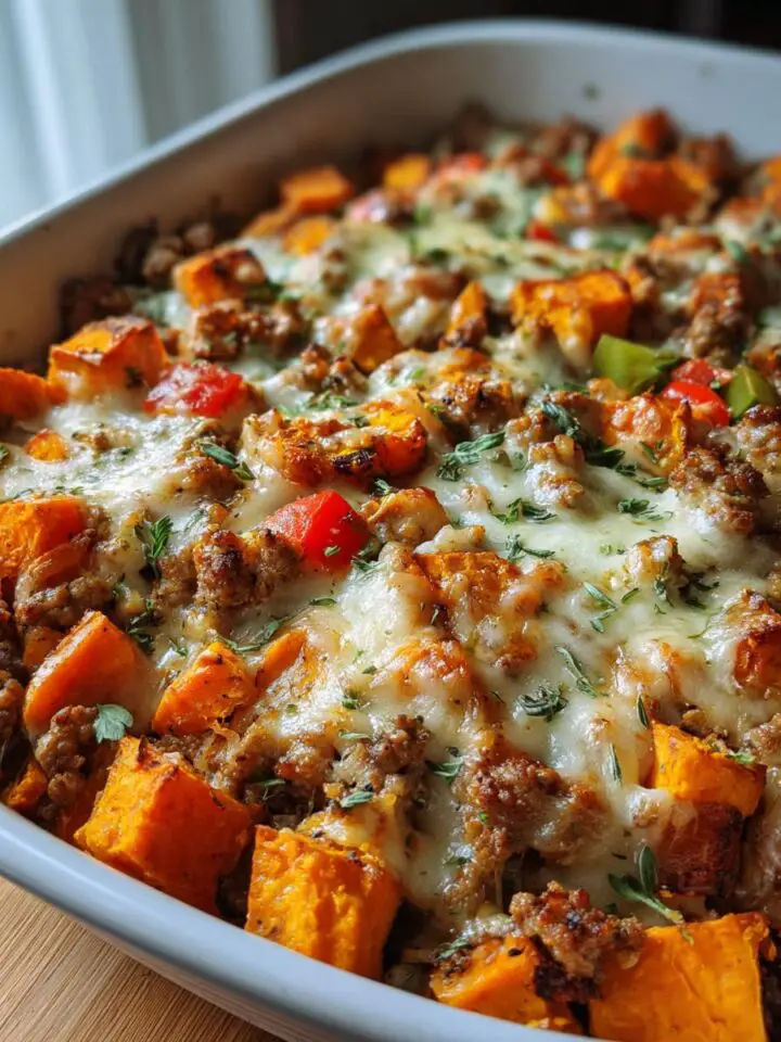 Ground Turkey Sweet Potato Bake