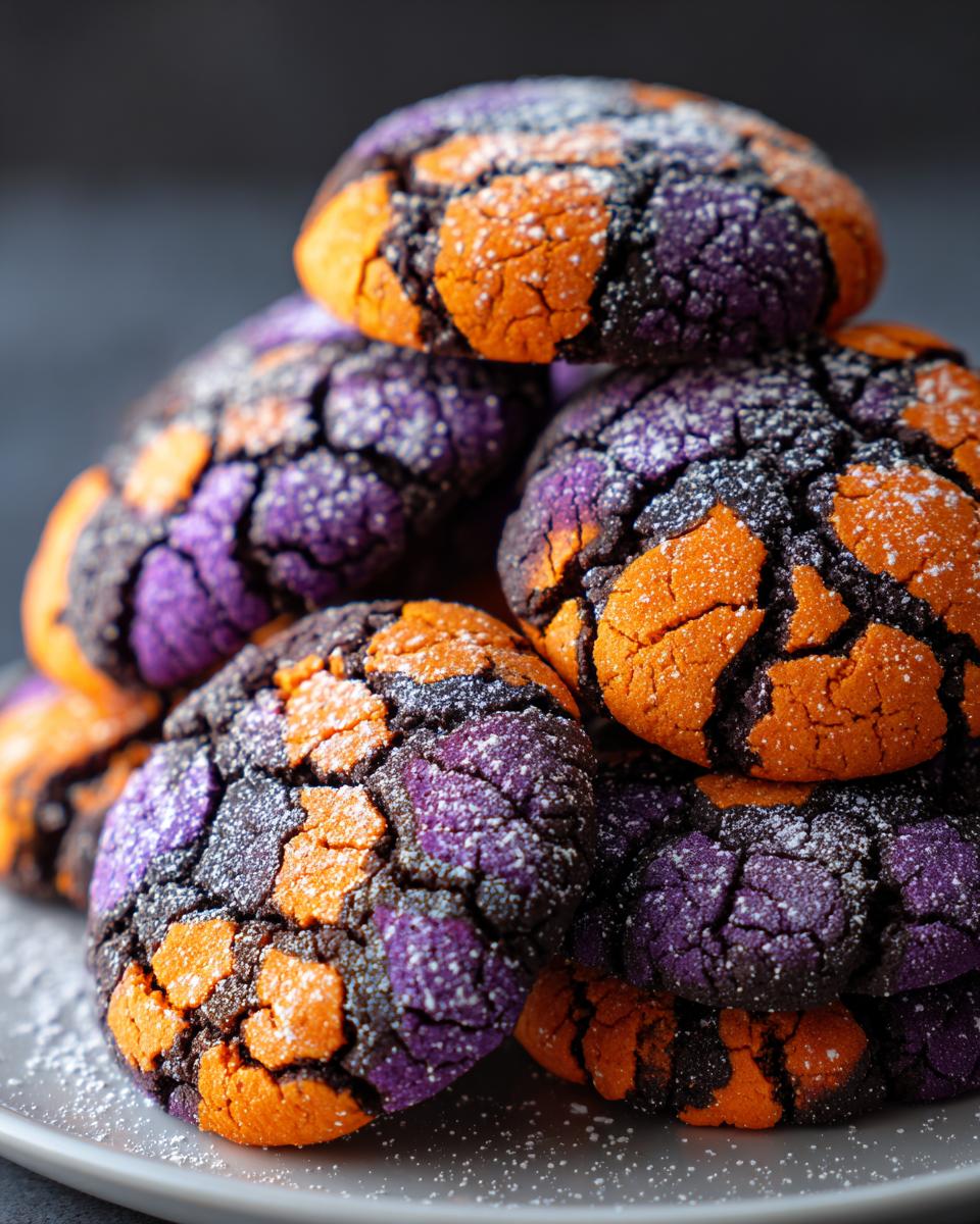 Halloween Crinkle Cookies - detail 1