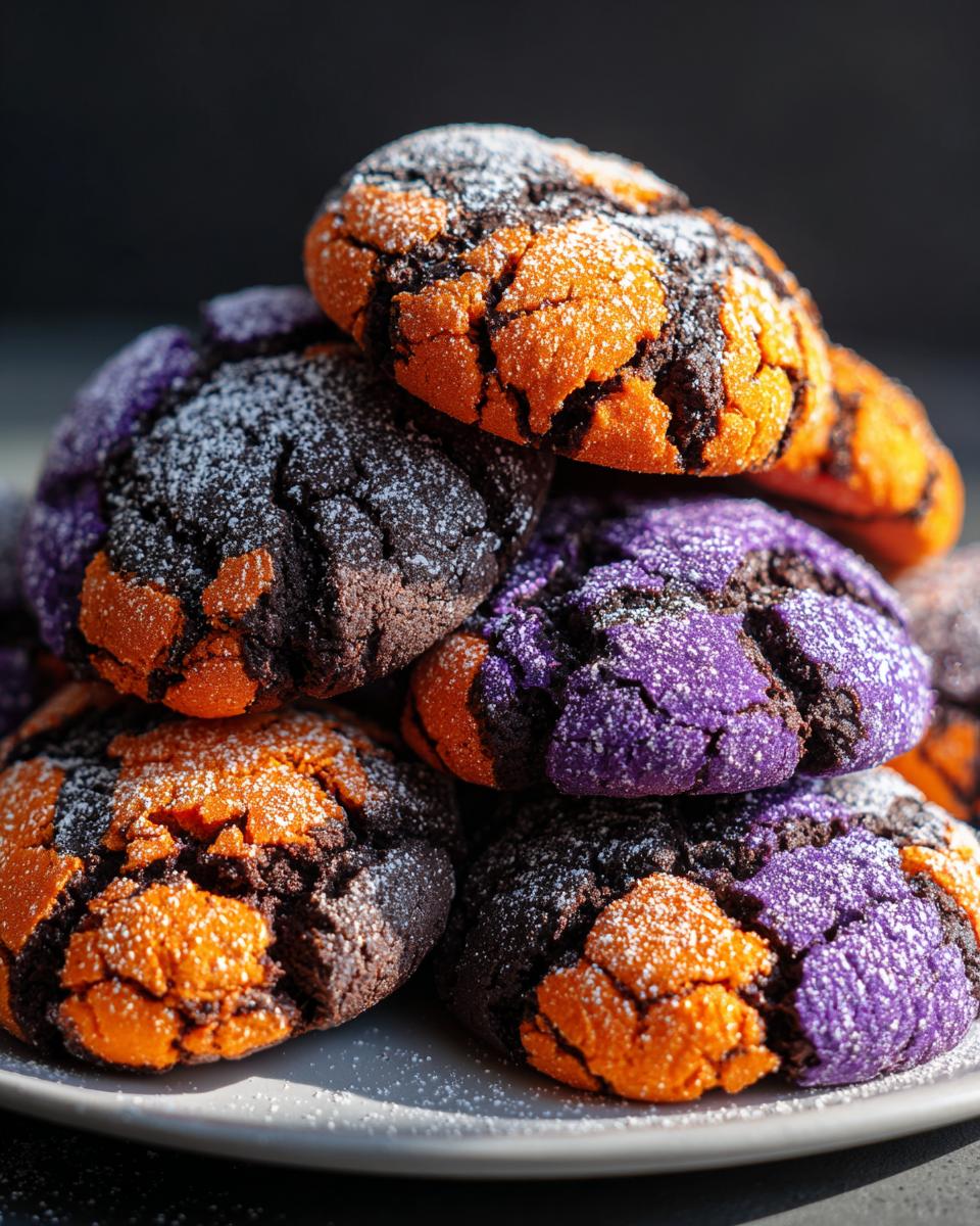 Halloween Crinkle Cookies - detail 2