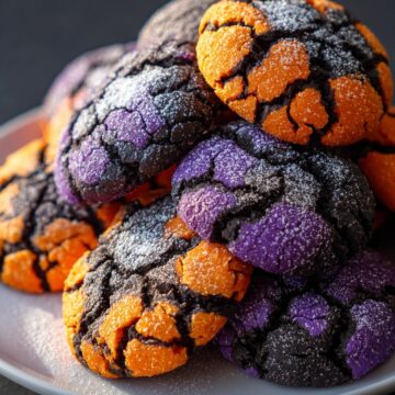 Halloween Crinkle Cookies