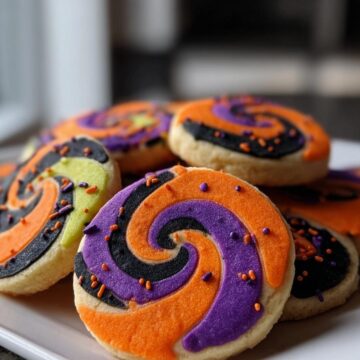 Halloween Pinwheel Sugar Cookies