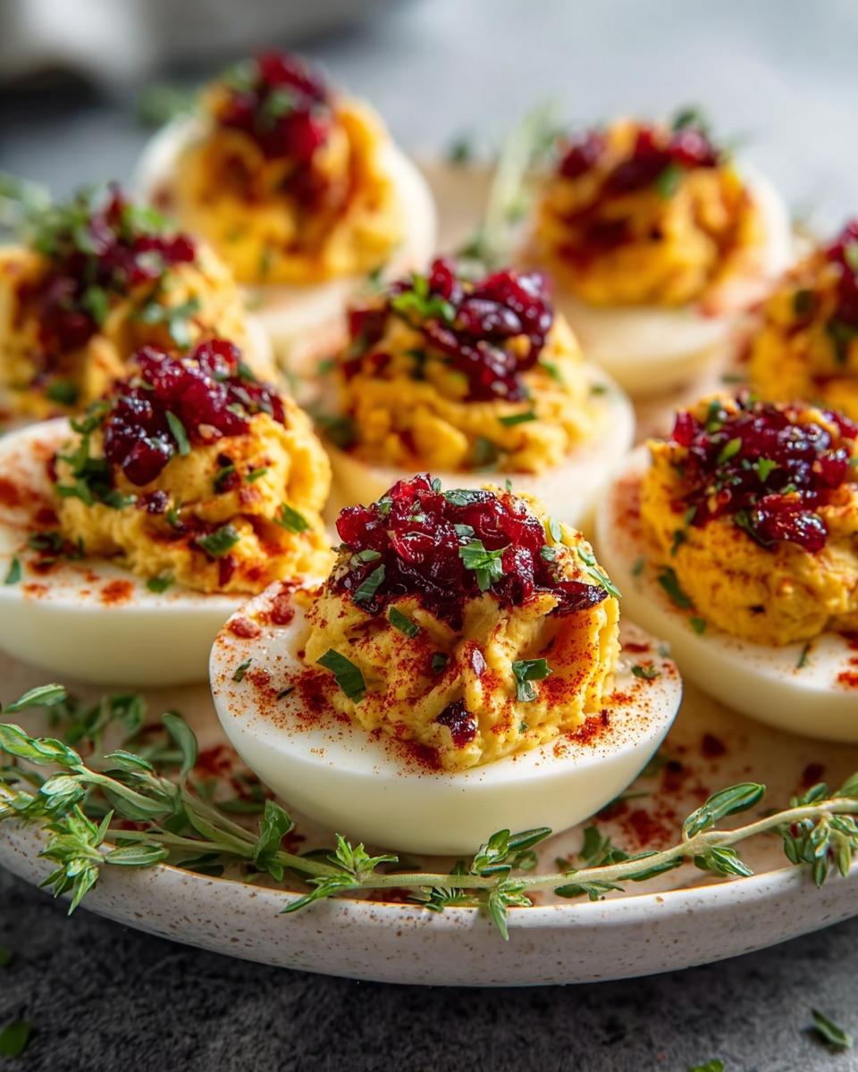 Harvest Cranberry Deviled Eggs - detail 1