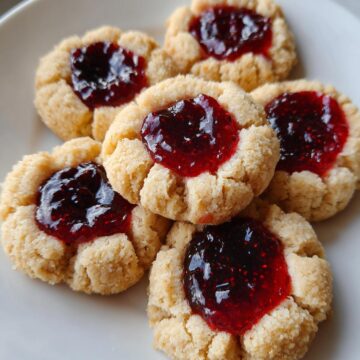 Healthy 4Th of July Thumbprint Cookies