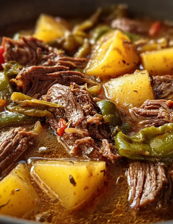 Hearty Beef with Green Chile & Potatoes