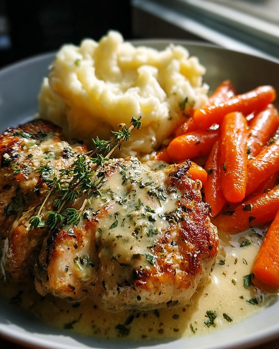 Herb Chicken with Mashed Potatoes & Glazed Carrots - detail 2