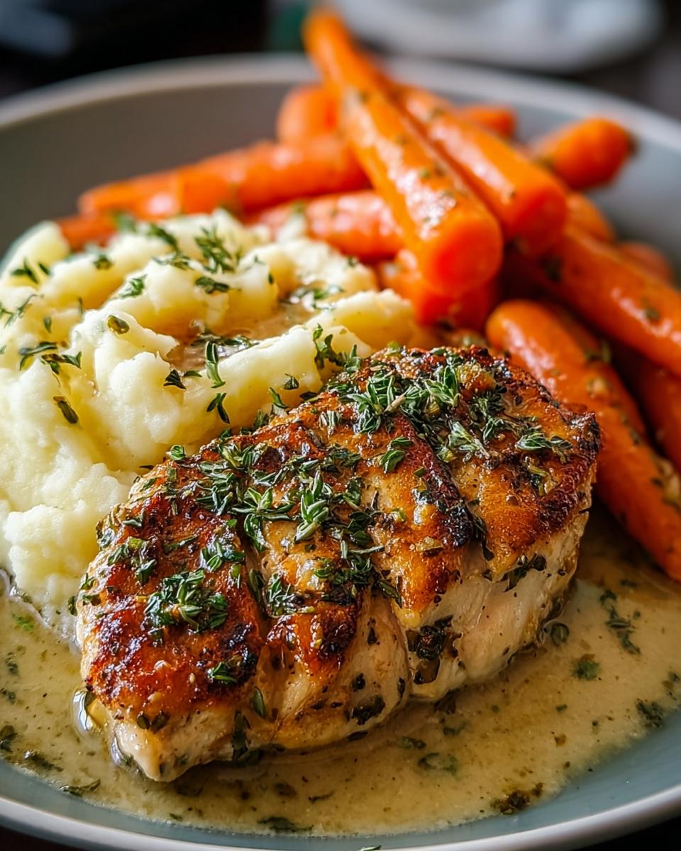 Herb Chicken with Mashed Potatoes & Glazed Carrots - detail 2