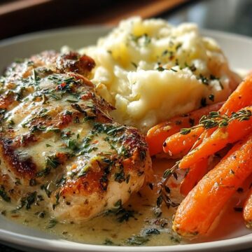 Herb Chicken with Mashed Potatoes & Glazed Carrots