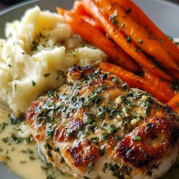 Herb Chicken with Mashed Potatoes & Glazed Carrots