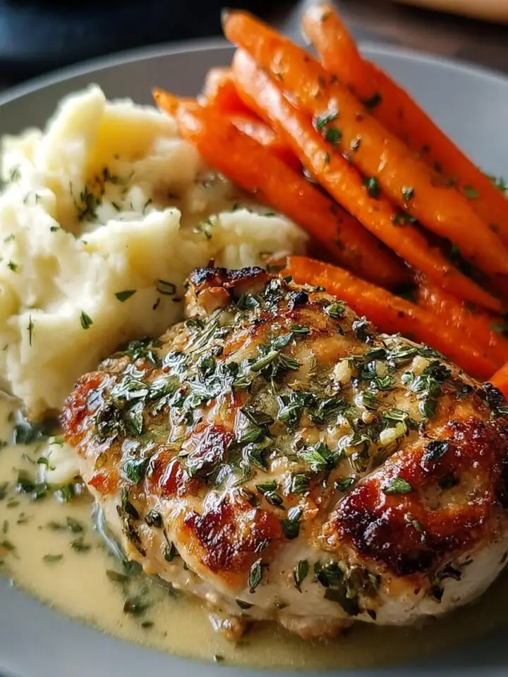 Herb Chicken with Mashed Potatoes & Glazed Carrots
