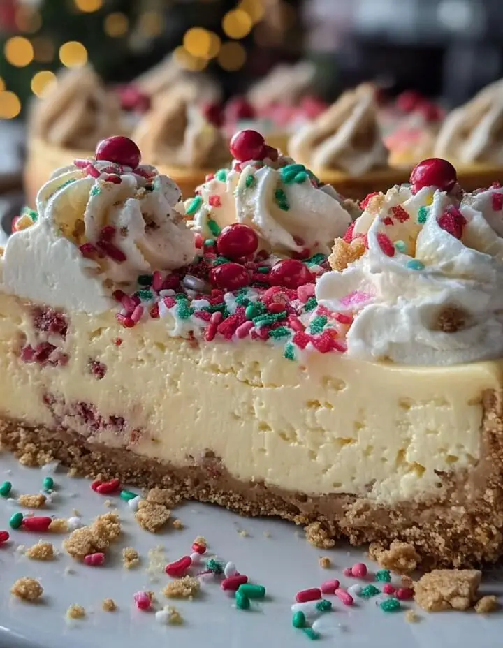Holiday Sugar Cookie Cheesecake