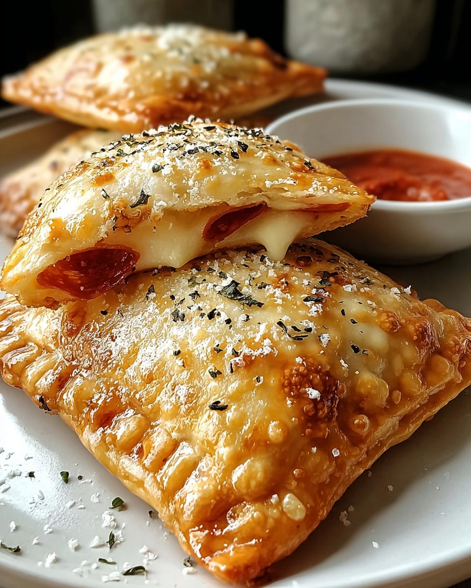Homemade Cheesy Pizza Pockets - detail 1