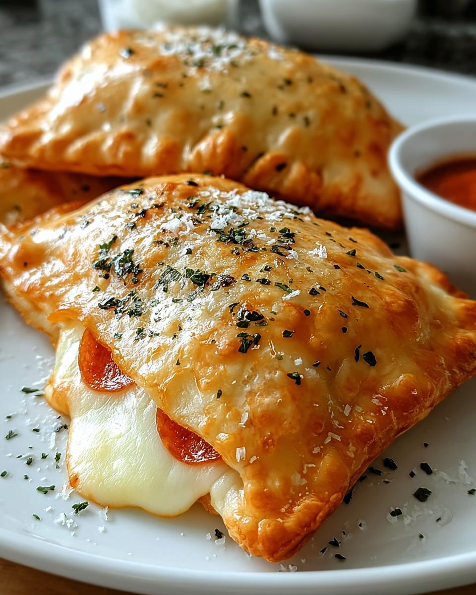 Homemade Cheesy Pizza Pockets - detail 2