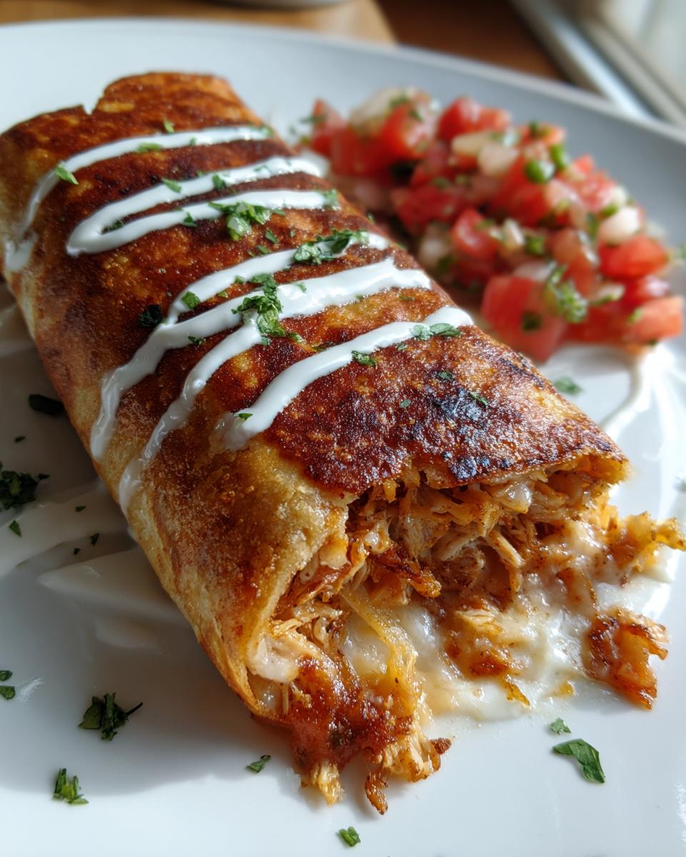 Homemade Chicken Chimichangas - detail 2