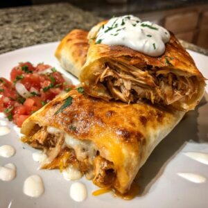 Homemade Chicken Chimichangas