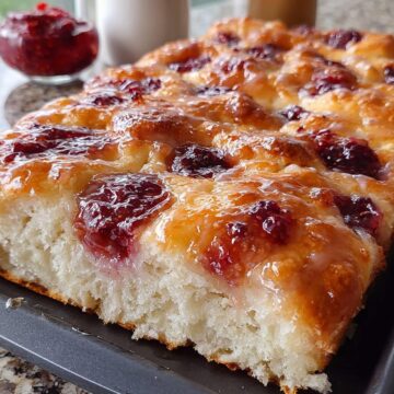 Homemade Jam Donut Focaccia
