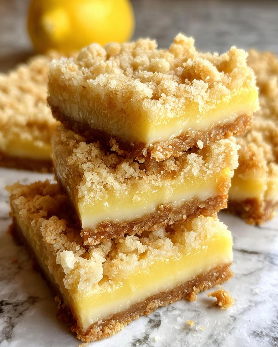 Homemade Lemon Crumb Bars - detail 2
