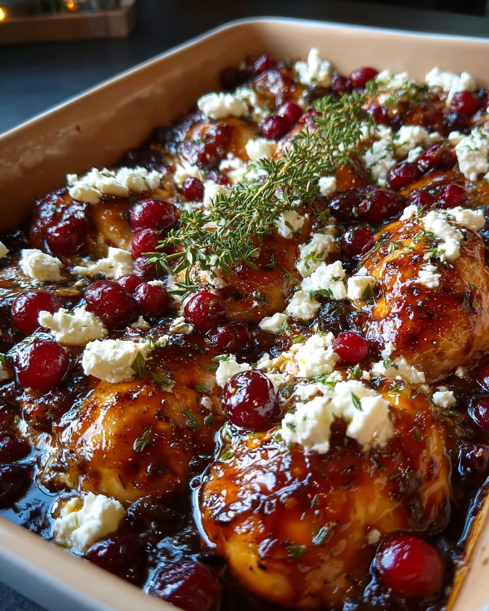 Honey Cranberry Chicken Bake with Feta Cheese - detail 2