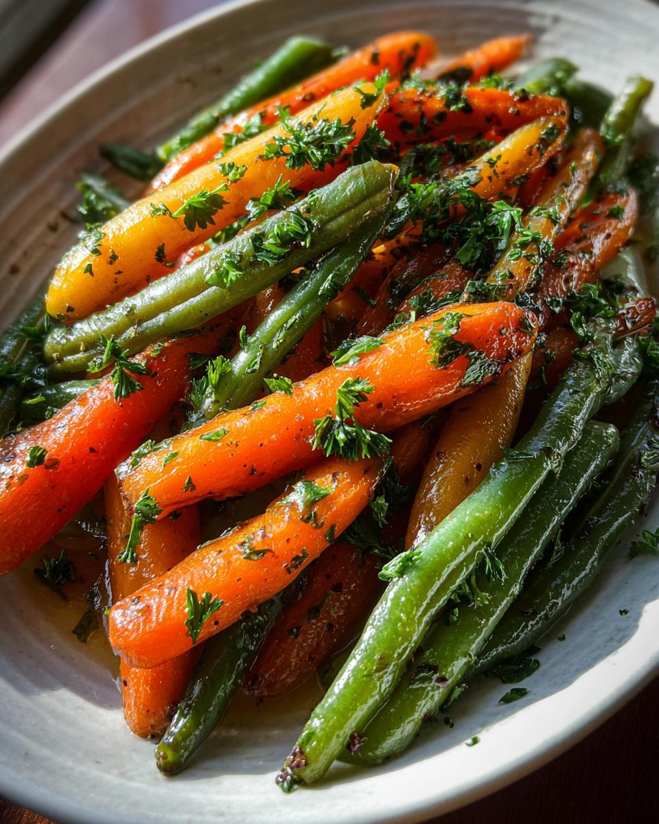 Honey Glazed Carrots & Green Beans - detail 1