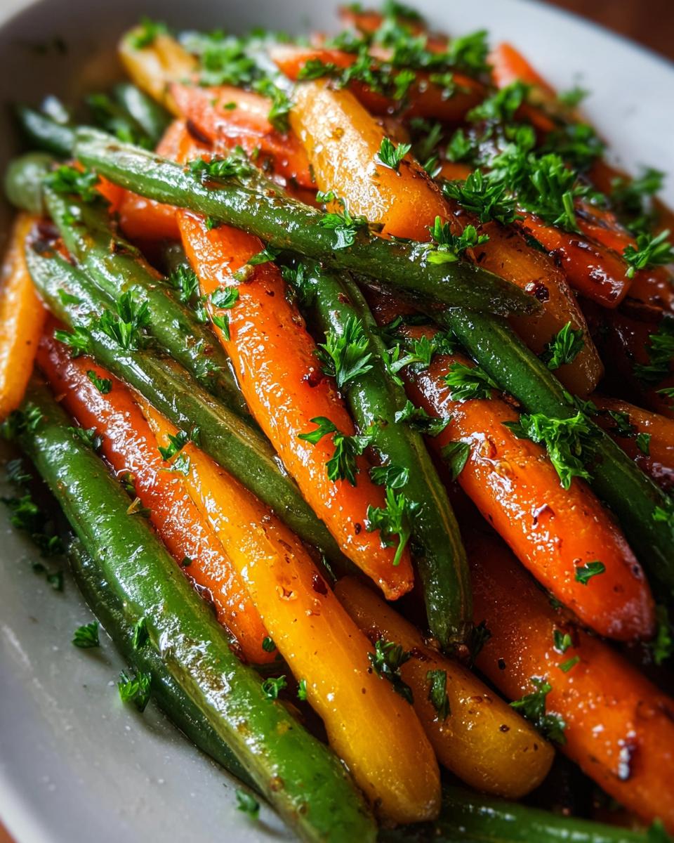Honey Glazed Carrots & Green Beans - detail 2