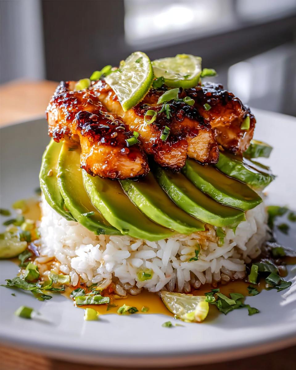 Honey Lime Chicken & Avocado Rice Stack - detail 1