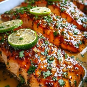 Honey-Lime Garlic Butter Baked Salmon
