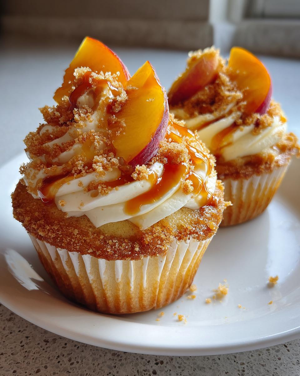 Honey Peach Cream Cheese Cupcakes - detail 2