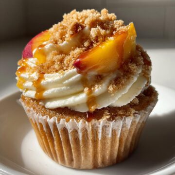 Honey Peach Cream Cheese Cupcakes