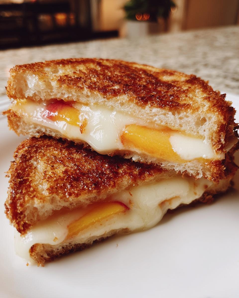 Honey Peach White Cheddar Grilled Cheese - detail 1