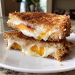 Honey Peach White Cheddar Grilled Cheese