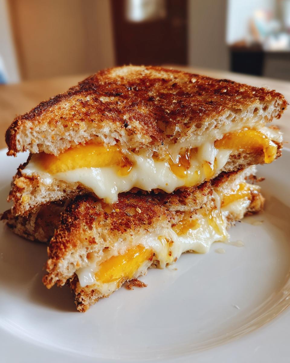 Honey Peach White Cheddar Grilled Cheese - detail 2