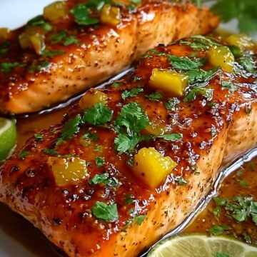 Honey Pineapple Glazed Salmon