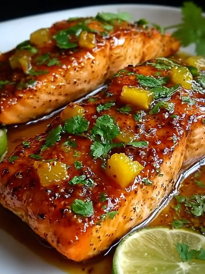 Honey Pineapple Glazed Salmon