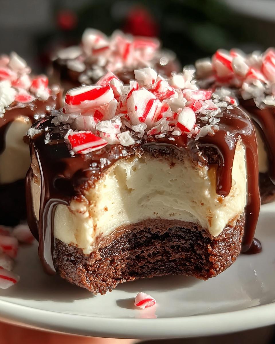 Hot Cocoa Peppermint Cheesecake Bites - detail 1