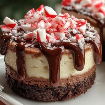 Hot Cocoa Peppermint Cheesecake Bites