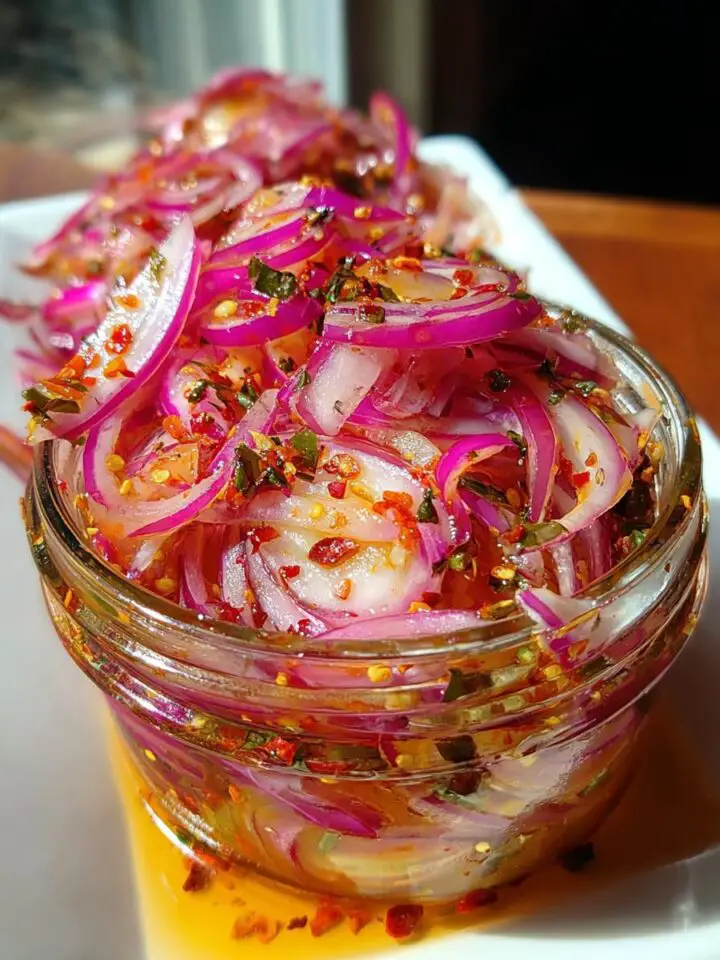 Hot Honey Pickled Red Onions