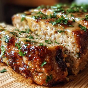 Juicy Garlic Parmesan Chicken Meatloaf
