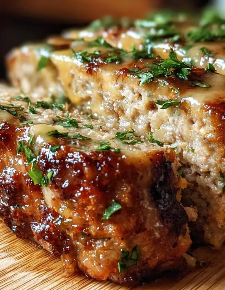 Juicy Garlic Parmesan Chicken Meatloaf