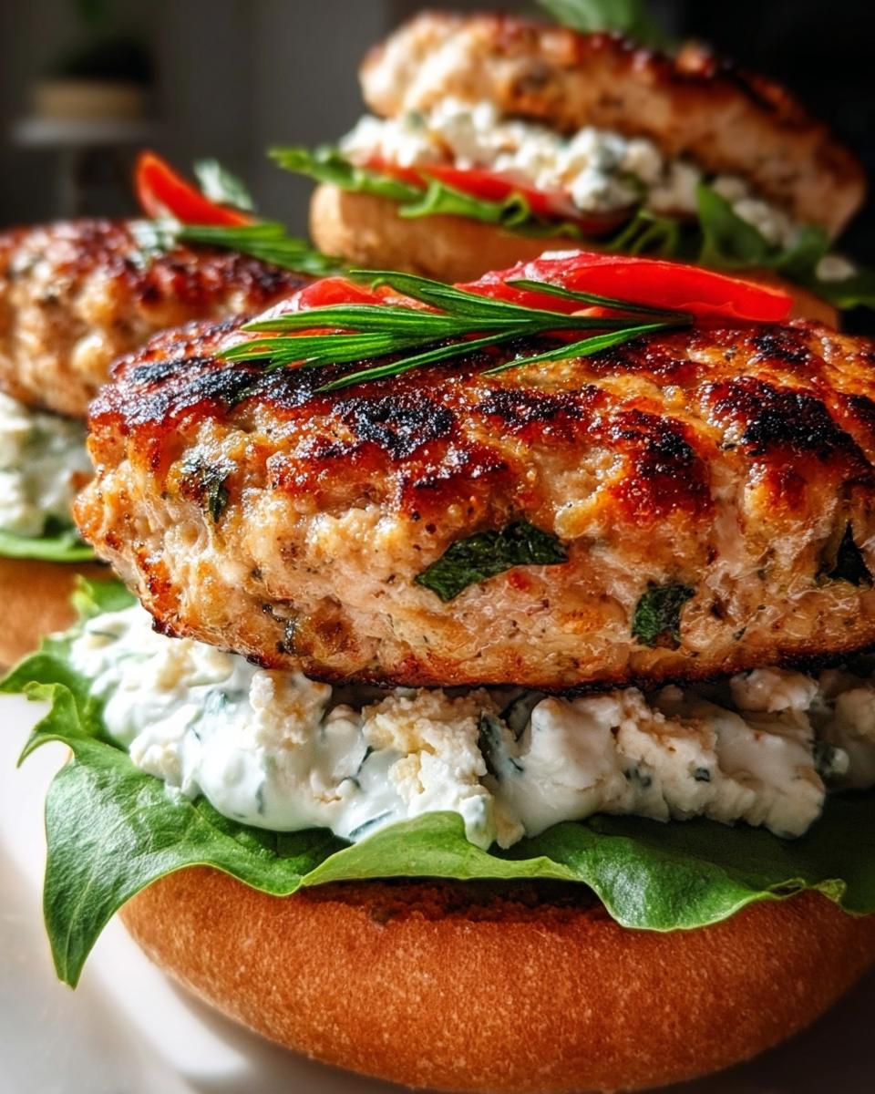 Juicy Greek Chicken Burgers - detail 1