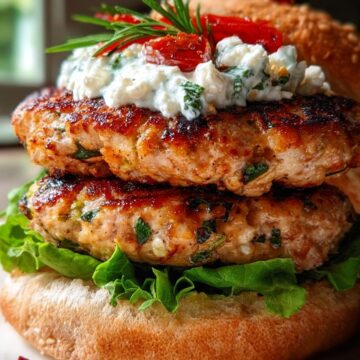 Juicy Greek Chicken Burgers