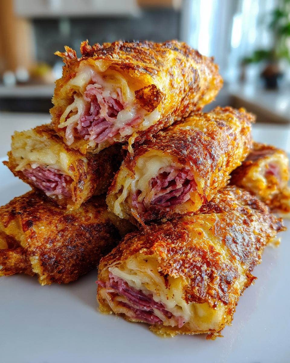 Keto Crispy Reuben Roll-Ups - detail 1