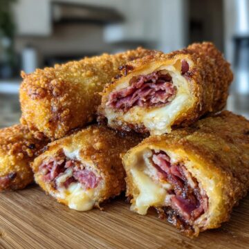 Keto Crispy Reuben Roll-Ups