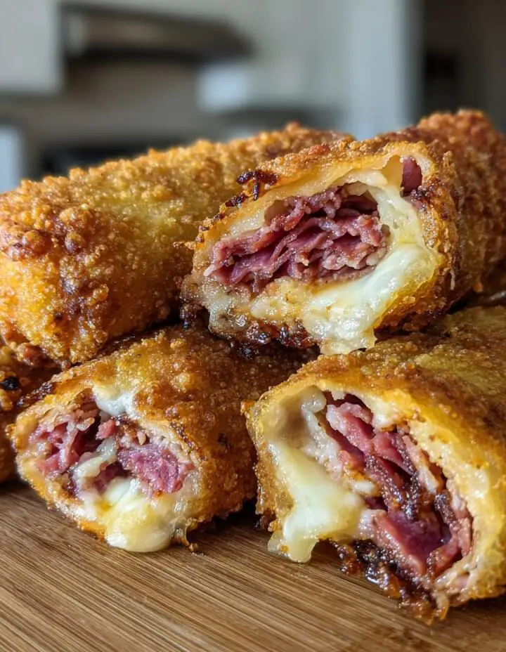 Keto Crispy Reuben Roll-Ups