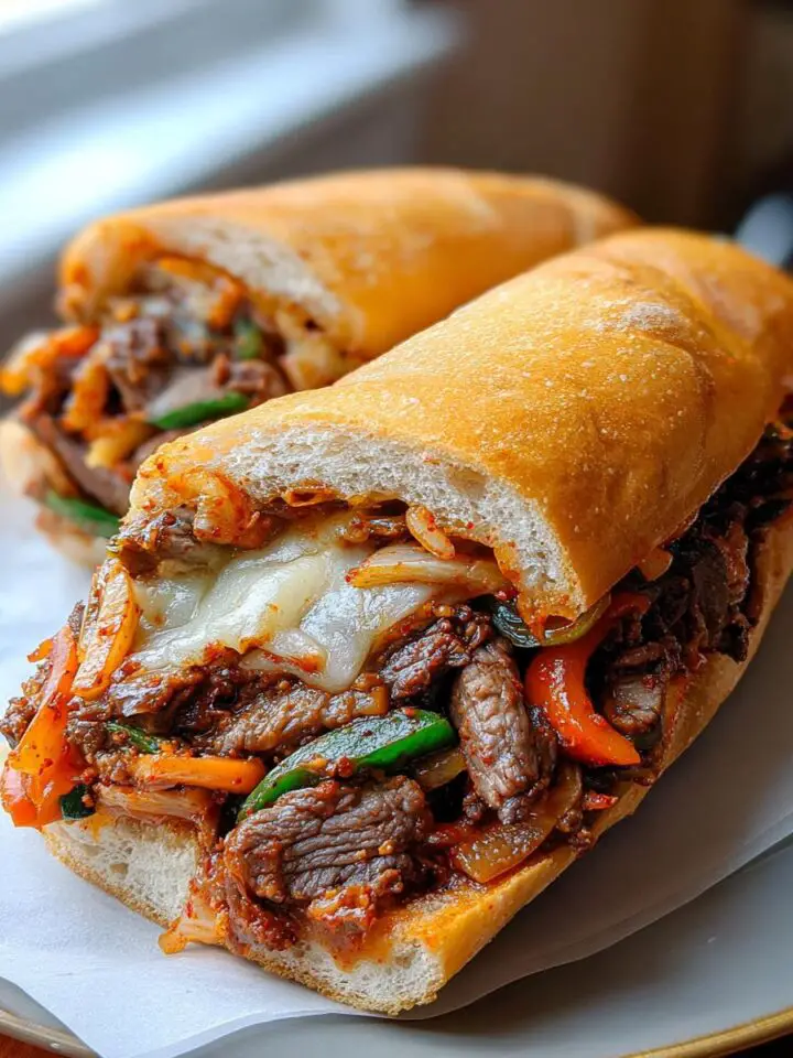 Korean-Inspired Kimchi Bulgogi Cheesesteak