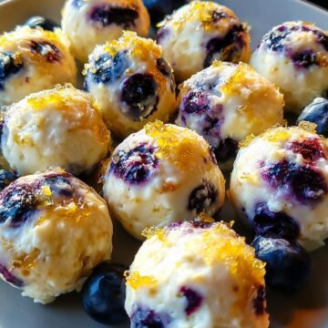 Lemon Blueberry Cottage Cheese Protein Bites