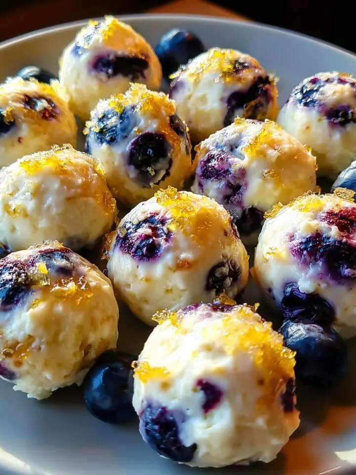 Lemon Blueberry Cottage Cheese Protein Bites