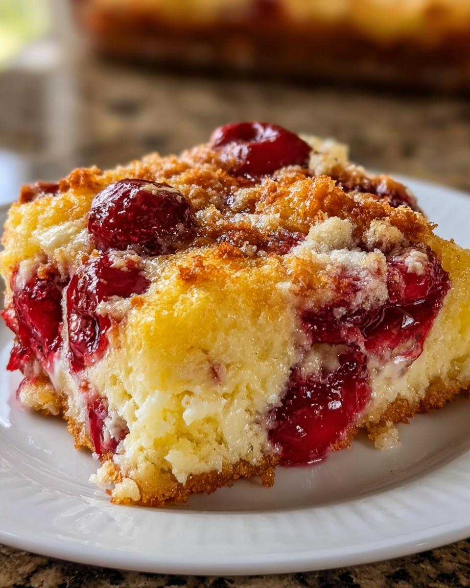Lemon Cherry Cream Cheese Dump Cake - detail 1